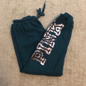 PINK Victoria’s Secret green sweatpants